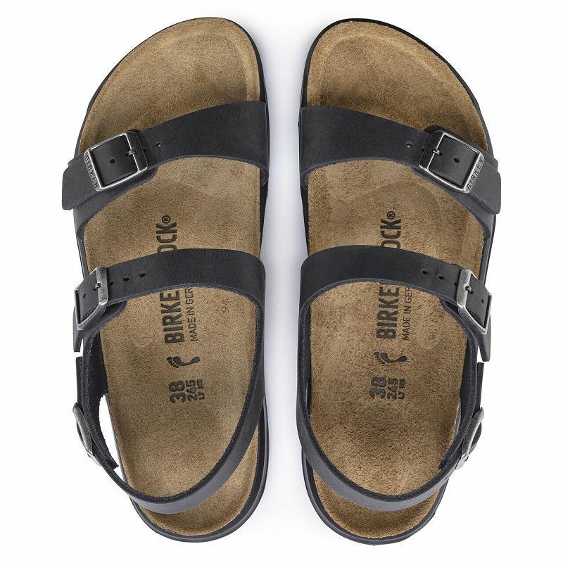 Birkenstock Sonora Oiled Læder Sandaler Dame Sort | DK 359KOR